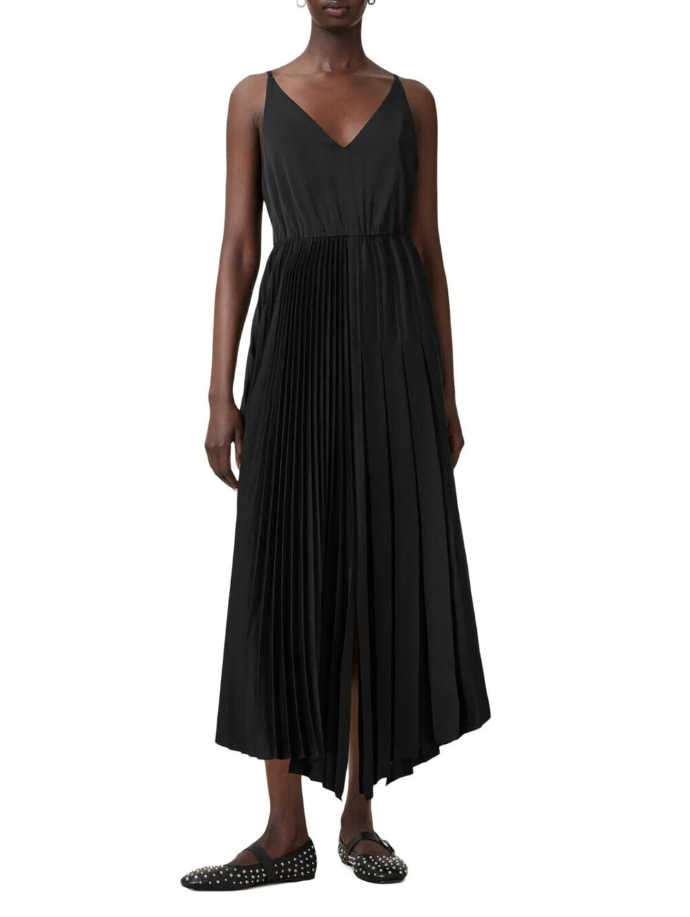 NEW, Allsaints Jax Short Sleeve Top & Pleated Sleeveless Dress Sz S #MD2222 - Picture 4 of 12